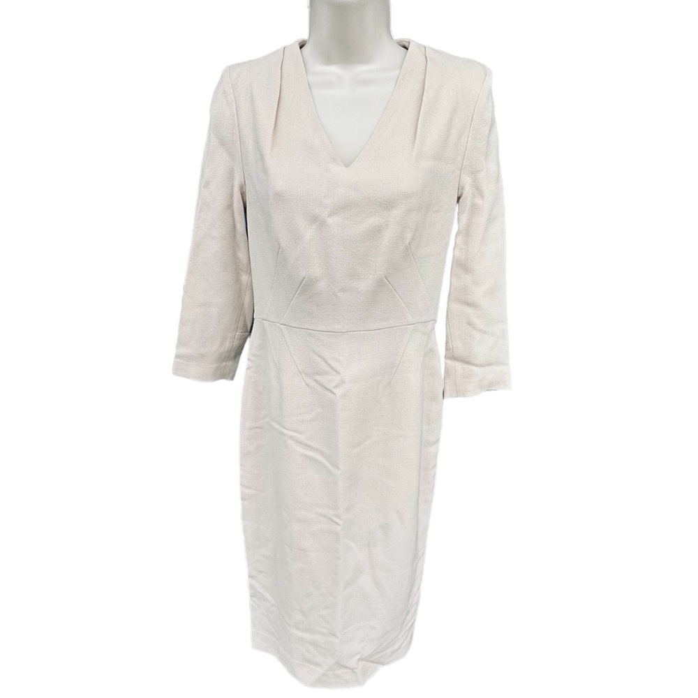 Nwt GOAT 100% Wool Dress Earl 2 x-small British UK label beige girl neutral 8875